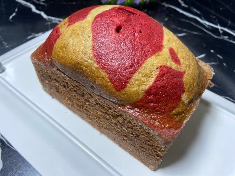 Red Velvet Marble Banana Bread